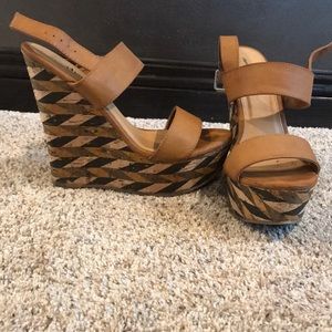 Charming Charlie Brown wedges